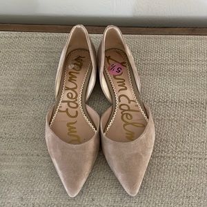 Sam Edelman O’Dorsey tan suede pointed toe flat